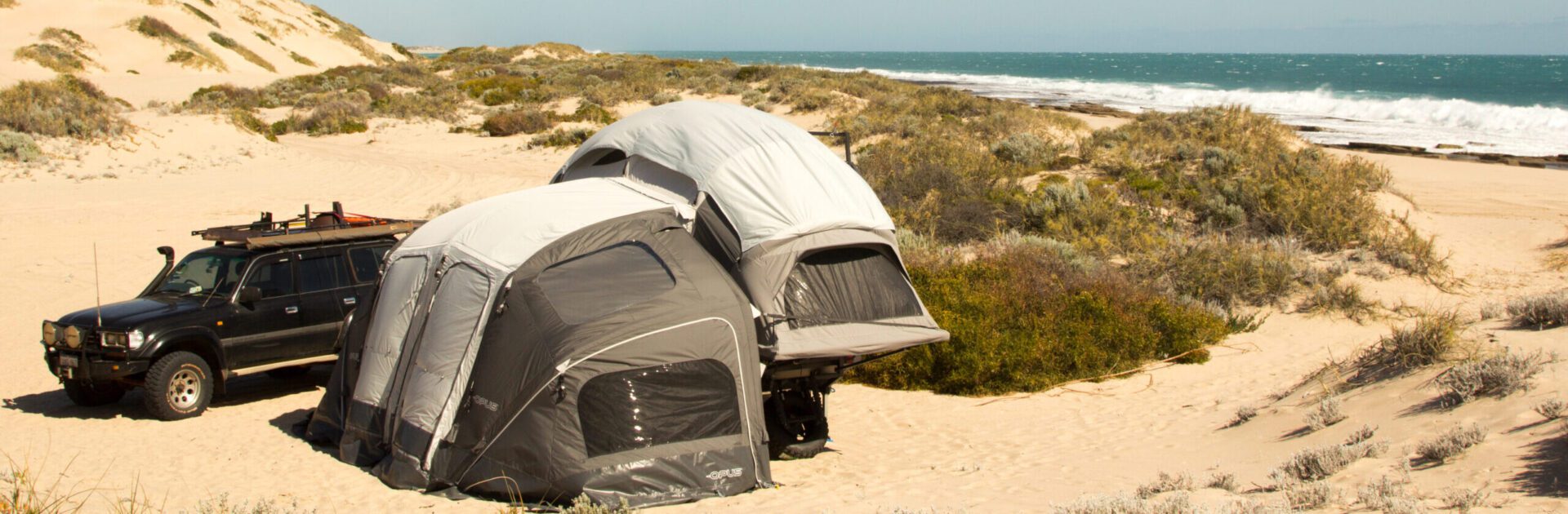 camping in the wind - no worries with an ops trailer