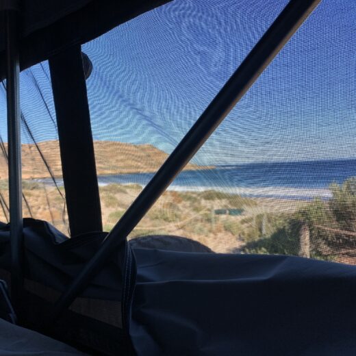 Red Bluff morning from camper trailer