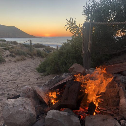 Red Bluff camp fire